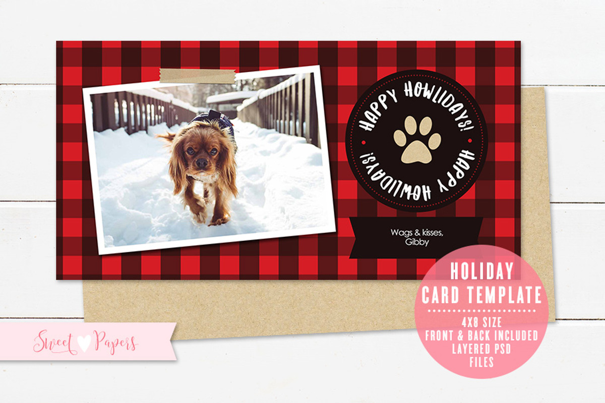 Holiday Photo Card Template, a Card Template by Sweet Papers