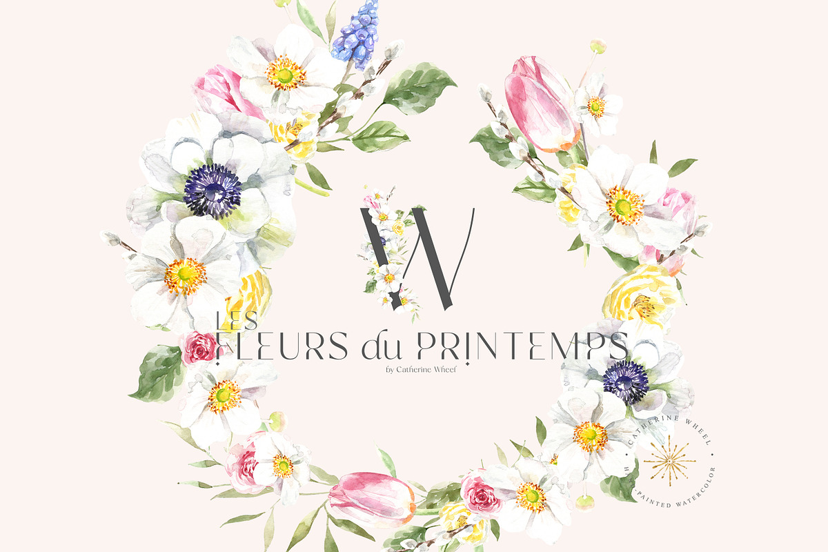 Spring Flora Farm Animals Watercolor, an Animal Illustration by Catherine Wheel (Photo 16 of 22)
