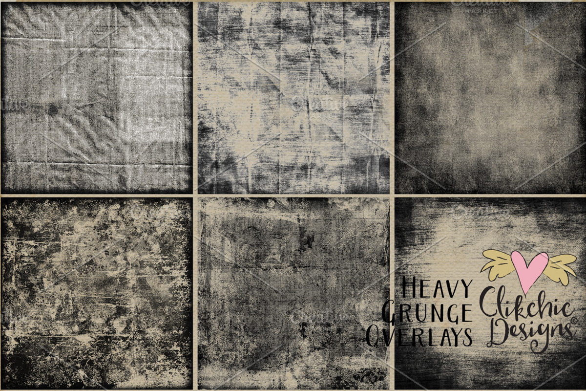 Heavy Grunge Texture Overlays preview 2