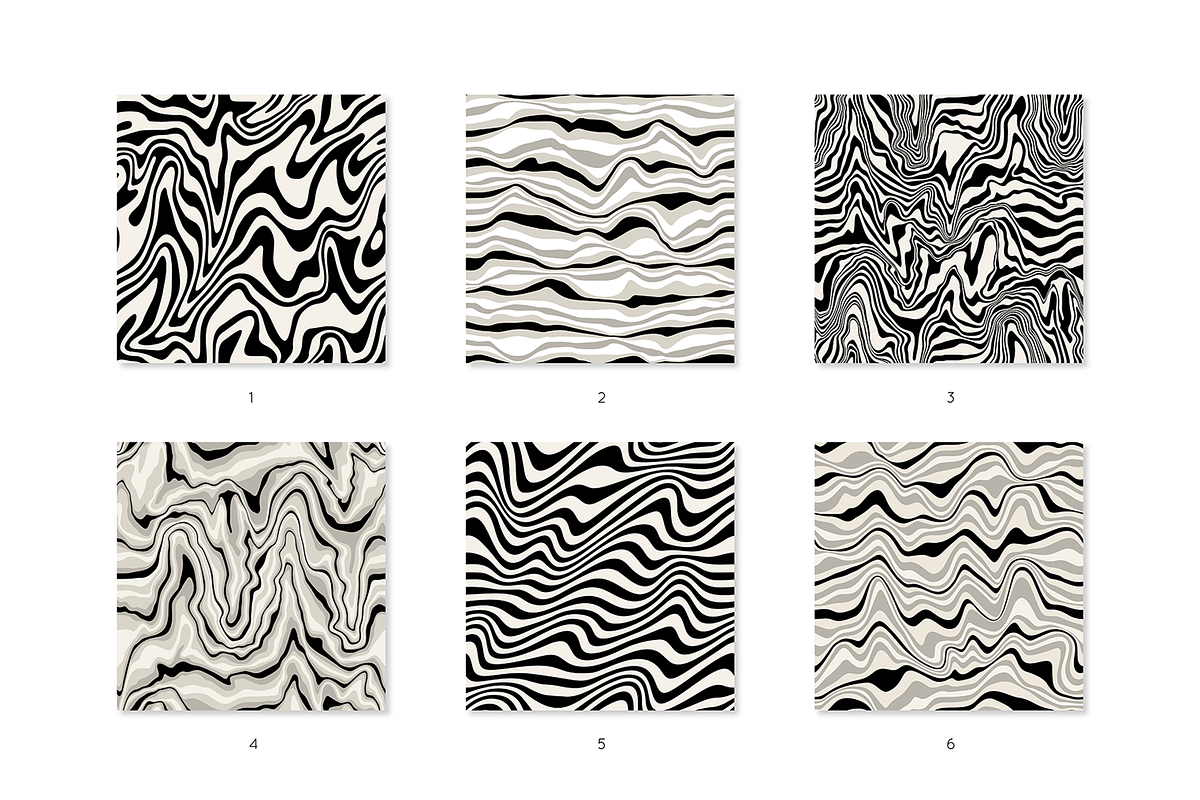 Distorted Seamless Patterns | Vol. 2, a Pattern Graphic by Curly_Pat (Photo 2 of 9)