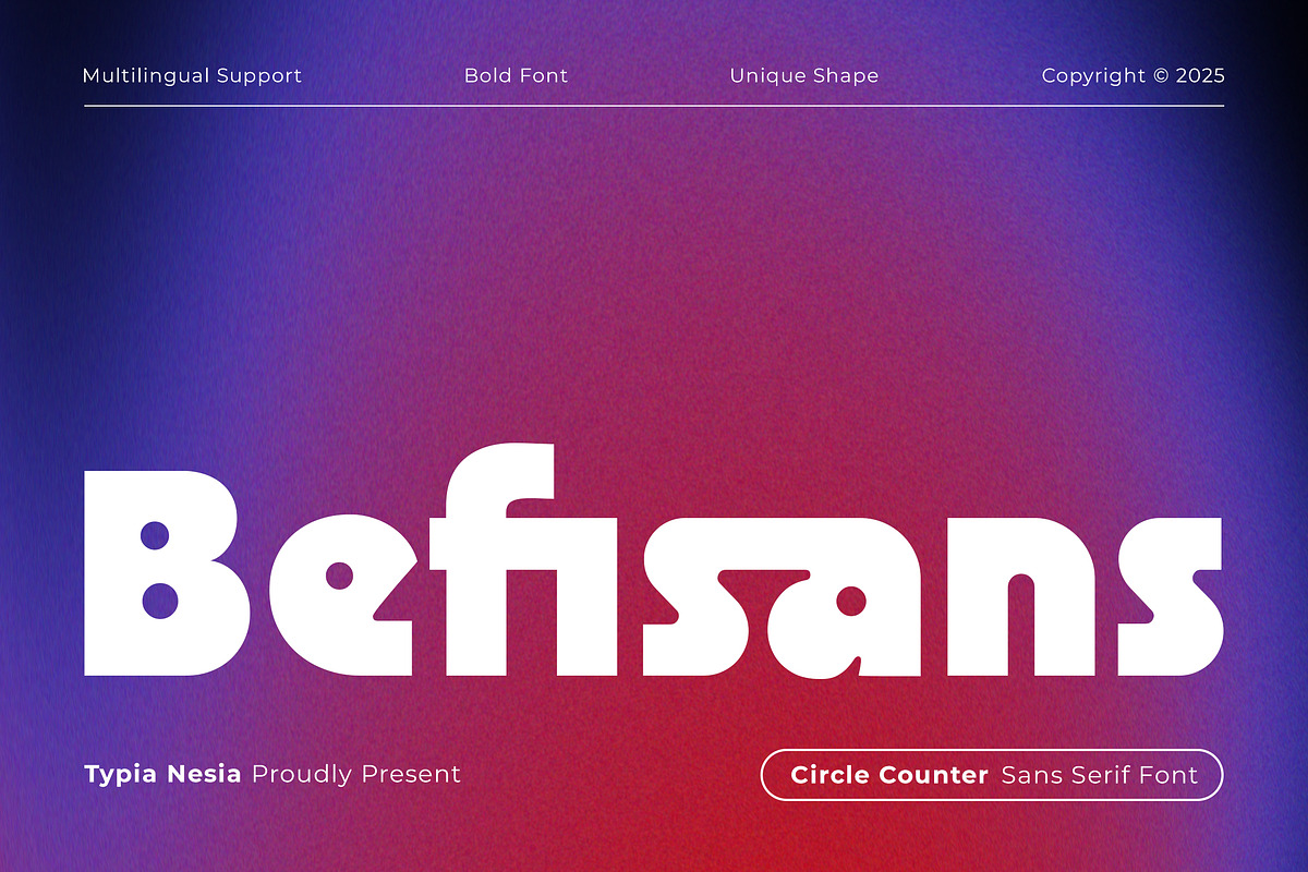 Befisans - Bold Clean Retro Sans, a Sans Serif Font by Typia Nesia (Photo 1 of 13)