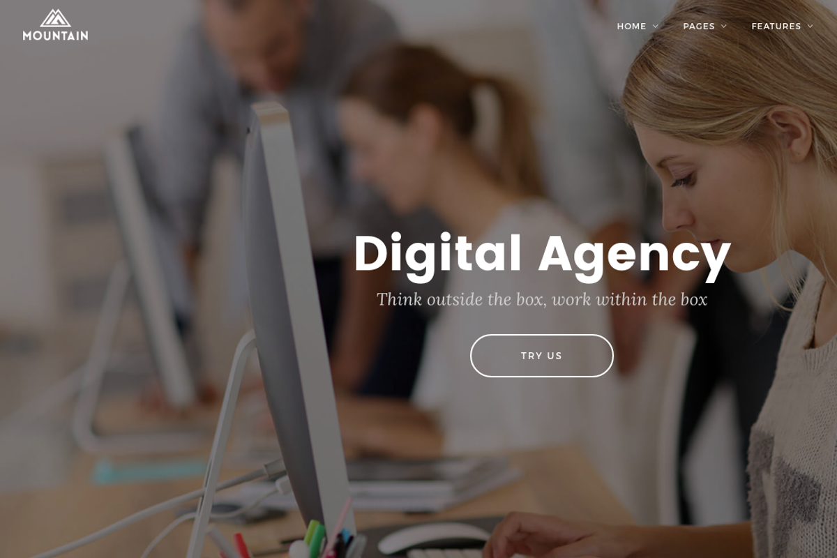 Mountain - Big. Bold. Beautiful, a Bootstrap Template by Theme Wagon (Photo 3 of 6)