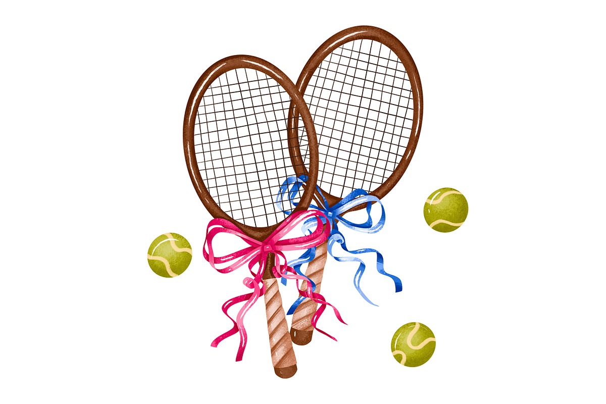 Hand Drawn Tennis Clipart Set, an Object Graphic by the_myro (Photo 12 of 13)