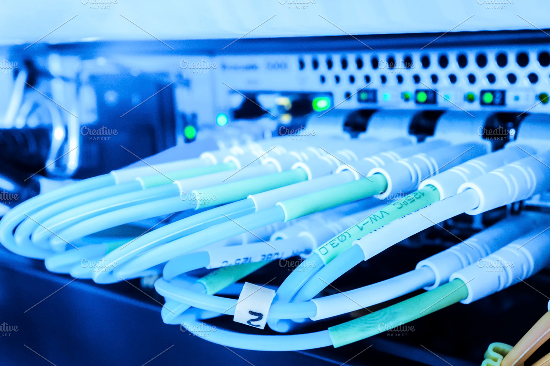 Fiber Cables In Network Switch