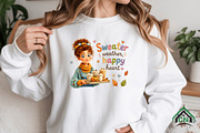 Cute Girl with Fall Drinks PNG, a Seasonal Illustration by Craft Nest (Thumbnail 3 of 3)