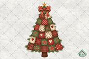 Patchwork Christmas Tree PNG, an Illustration by Craft Nest (Thumbnail 1 of 6)