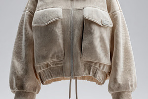 Beige Corduroy Jacket Fashion Produc, a Photo by Pixeness Studio