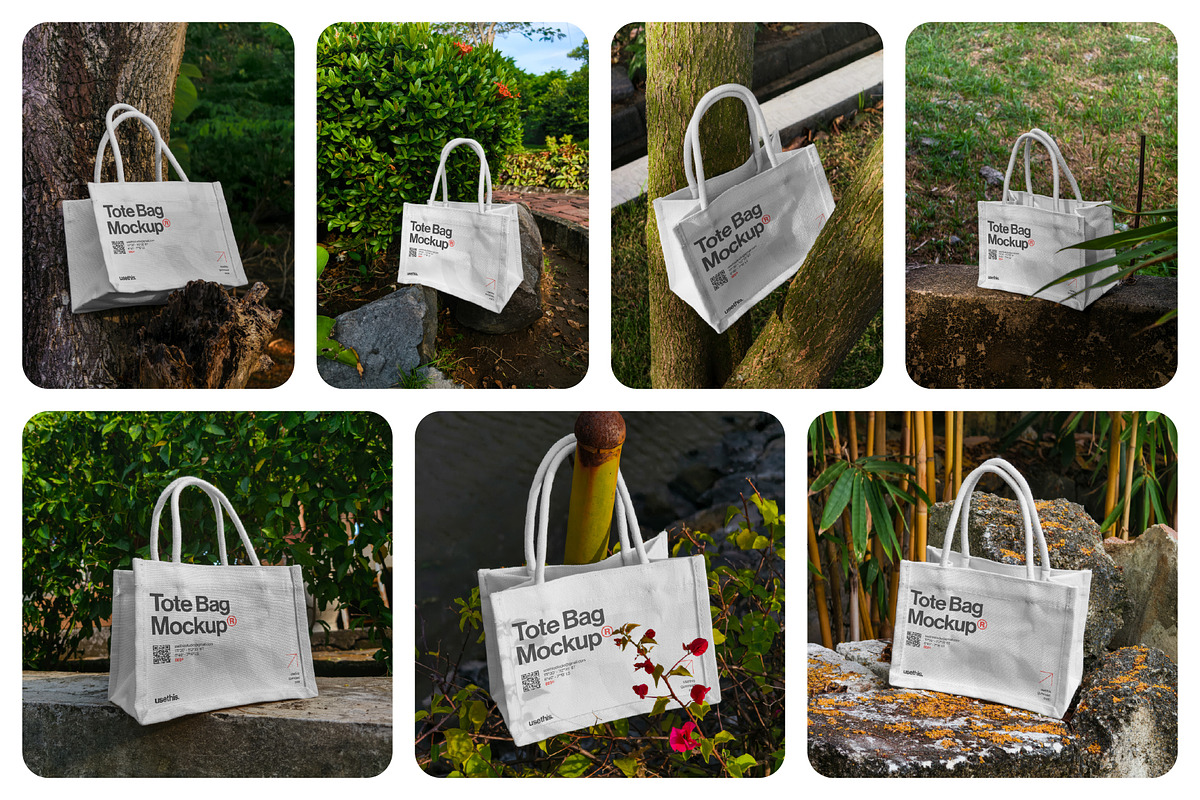 Verdant Tote Bag Mockup Bundle (PSD), a Merchandise Mockup by Usethis Mockup (Photo 1 of 8)