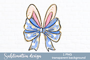 Blue Easter bow. Easter bunny, a Seasonal Illustration by LoLoArt (Thumbnail 1 of 3)