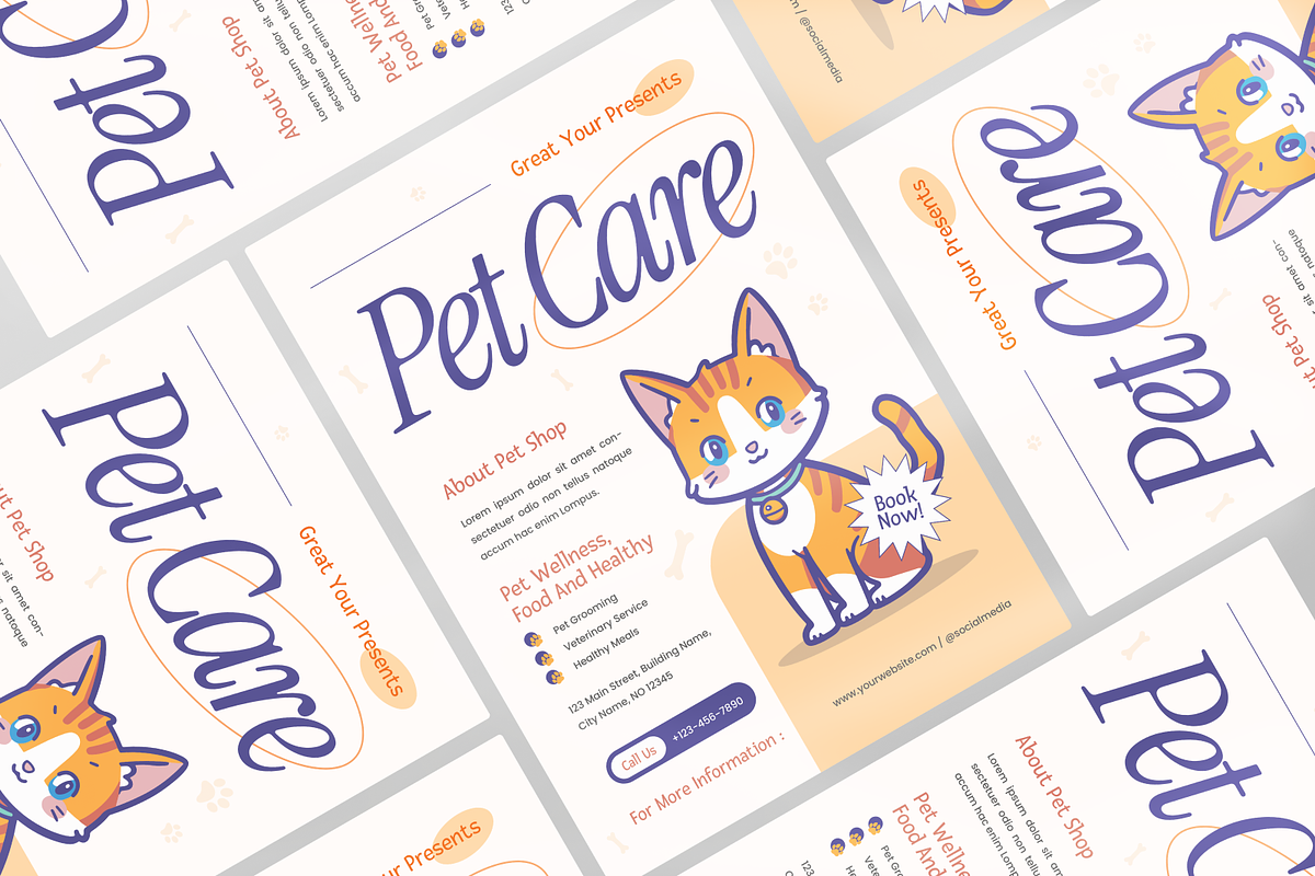Pet Care Flyer, a Flyer Template by Annora Studio (Photo 3 of 5)