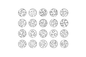 Various bacteria and microorganism, an Illustration by pikepicture