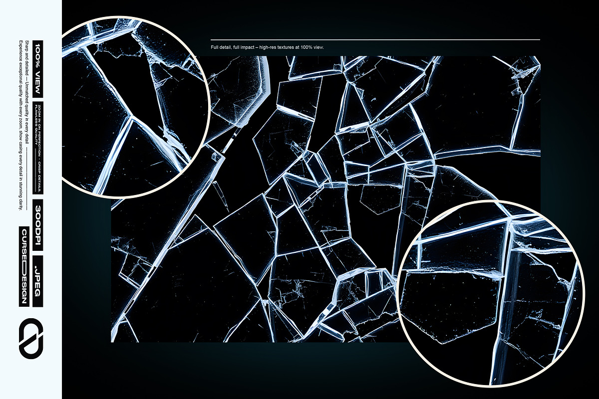 Glass Shattered Overlays, a Texture Graphic by Cursedesign (Photo 3 of 4)