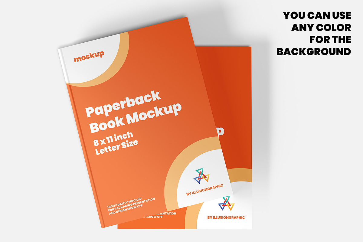 Paperback Book Mockup 8x11 inch, a Books & Magazine Mockup by Illusiongraphic (Photo 7 of 26)