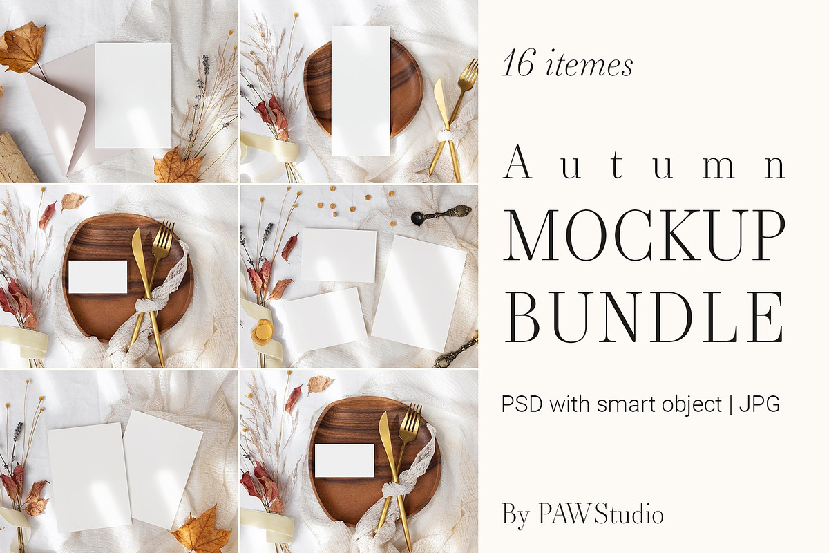 Autumn Card Mockup Bundle Fall1, a Product Mockup by PawMockups (Photo 1 of 11)