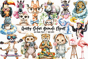 Quirky Safari Animals Clipart, a Graphic by Libby Wishes (Thumbnail 1 of 7)