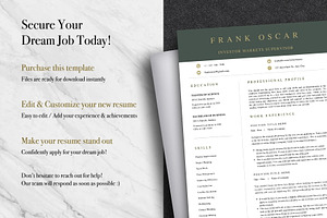 Modern Executive CV Template Canva