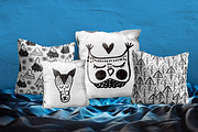 Black&White winter- hand drawn set, an Animal Illustration by Kseniya_design (Thumbnail 5 of 6)