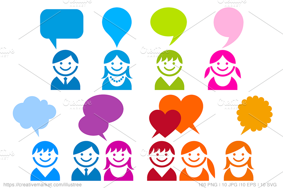 Avatar bundle, 160 vector icons, an Icon by Illustree (Photo 11 of 12)