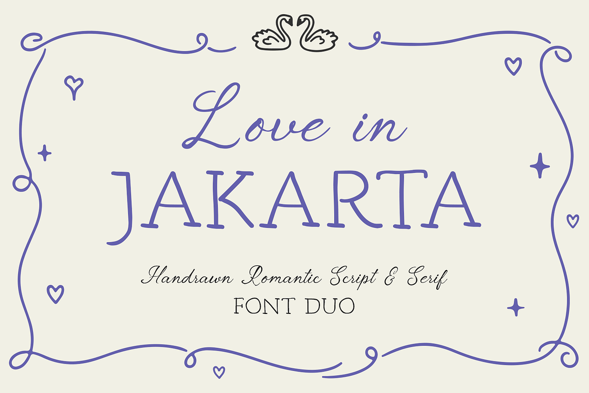 Love in Jakarta - Whimsical Font Duo, a Handwritten Font by Pixesia Studio (Photo 1 of 10)
