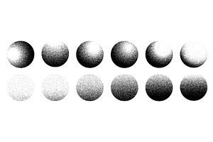 Dotwork Noise Gradient Circles