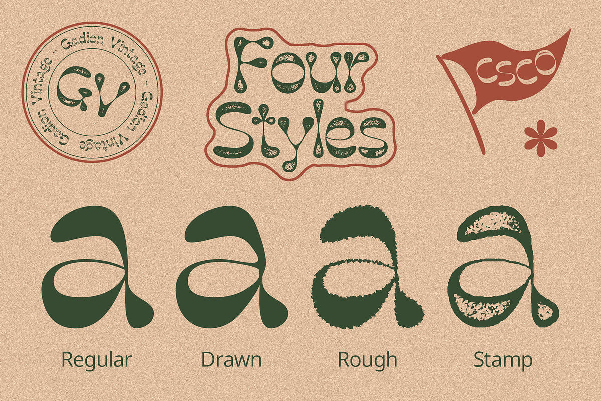 Gadion Vintage, a Serif Font by Craft Supply Co. (Photo 3 of 8)