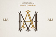MA AM Wedding Monogram Logo, a Branding & Logo Template by LogoAV (Thumbnail 5 of 6)
