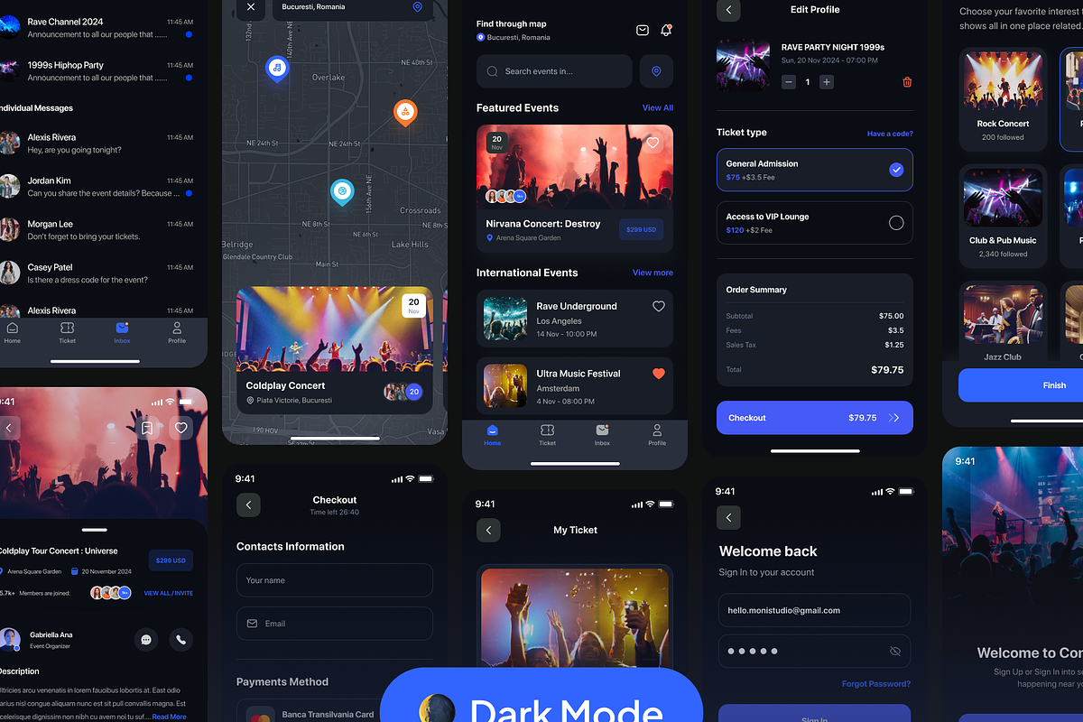 ConcertQu - Event Music App UI Kit, an UI Kit Template by Moni Studio (Photo 4 of 4)