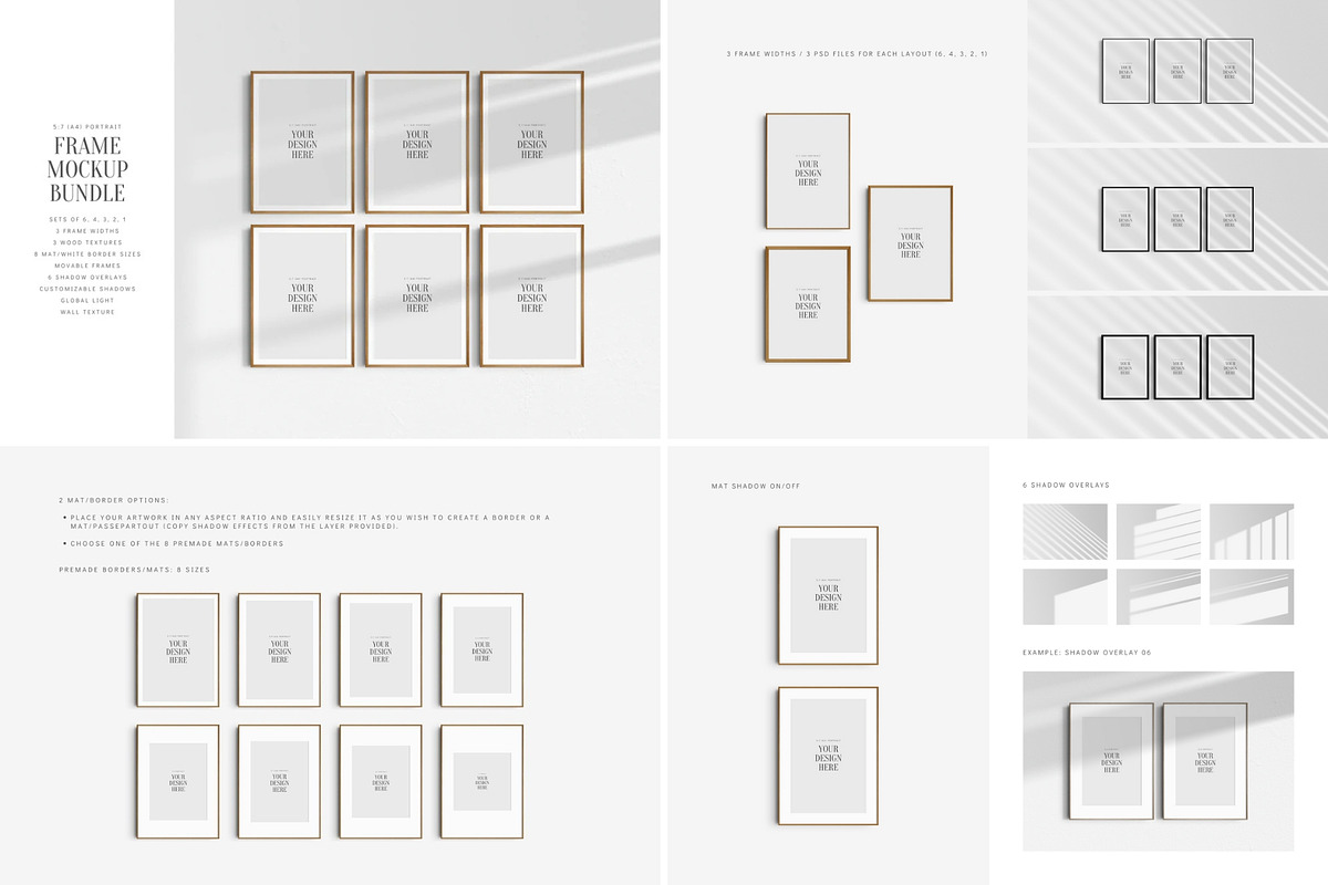 5:7 | 7:5 | A4 Frame Mockup Bundle, a Mockup by DESIGN BY nube (Photo 7 of 10)