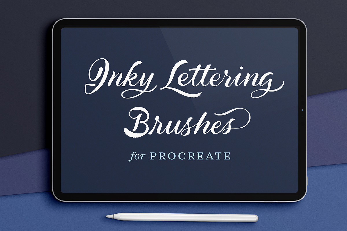 Inky Lettering Procreate Brush Set, a Brush Add-On by Molly Suber Thorpe (Photo 1 of 14)