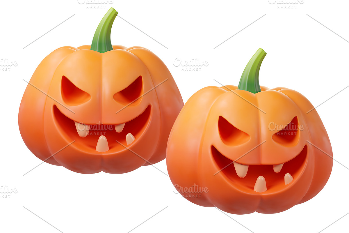 Cute 3D Halloween set, a Seasonal Illustration by Hannet (Photo 8 of 10)