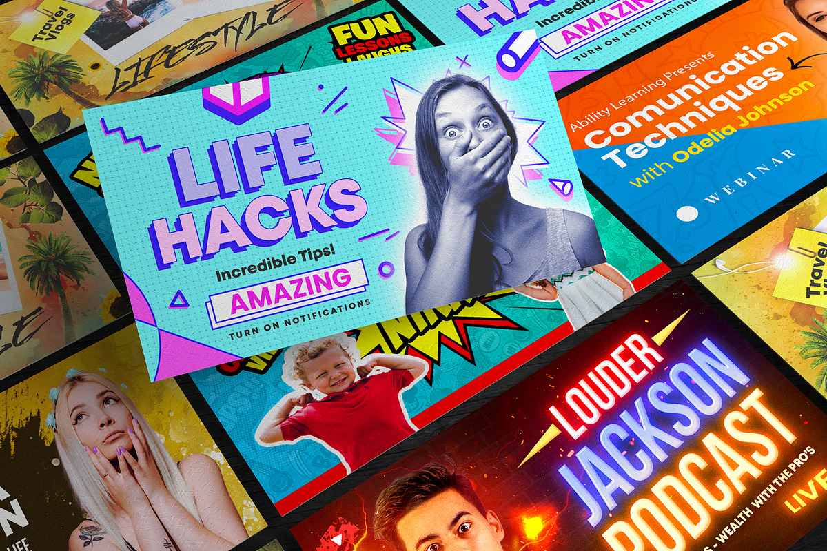Youtube Thumbnails Set 8, a Social Media Template by PremadePixels.com (Photo 2 of 2)