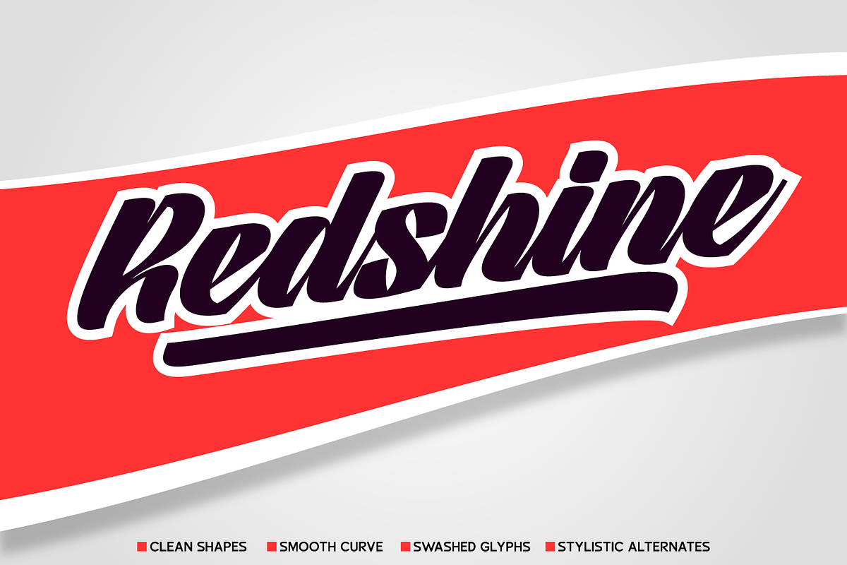 Redshine - Strong Bold Script, a Script Font by Sign Studio (Photo 1 of 9)