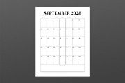2028 Vertical 8.5x11 Inch Calendar, a Stationery Template by Running With Foxes (Thumbnail 4 of 5)