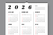 2026 Wall Calendar Template, a Stationery Template by ContestDesign (Thumbnail 2 of 3)