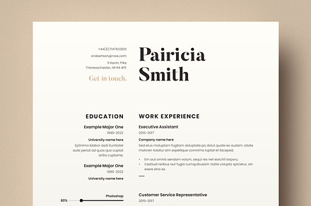 CV Template, Executive Resume, a Resume Template by Niofix