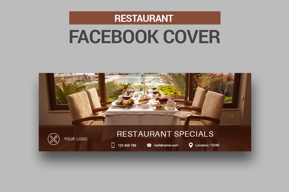 6 Restaurant Facebook Covers, a Social Media Template by Creatricks (Photo 4 of 7)