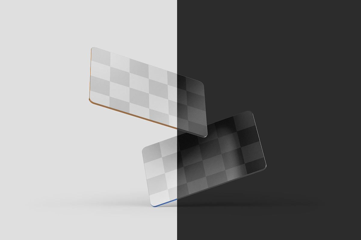 Flying Credit Cards Mockup Set, a Packaging Mockup by mockupatelier (Photo 3 of 6)