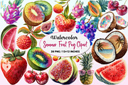 Summer Fruit Watercolor Clipart., a Graphic by CitraGraphics (Thumbnail 1 of 4)