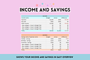 Budget Spreadsheet + Expense Tracker, a Templates & Theme by SunshineStudioBoutique (Thumbnail 6 of 9)