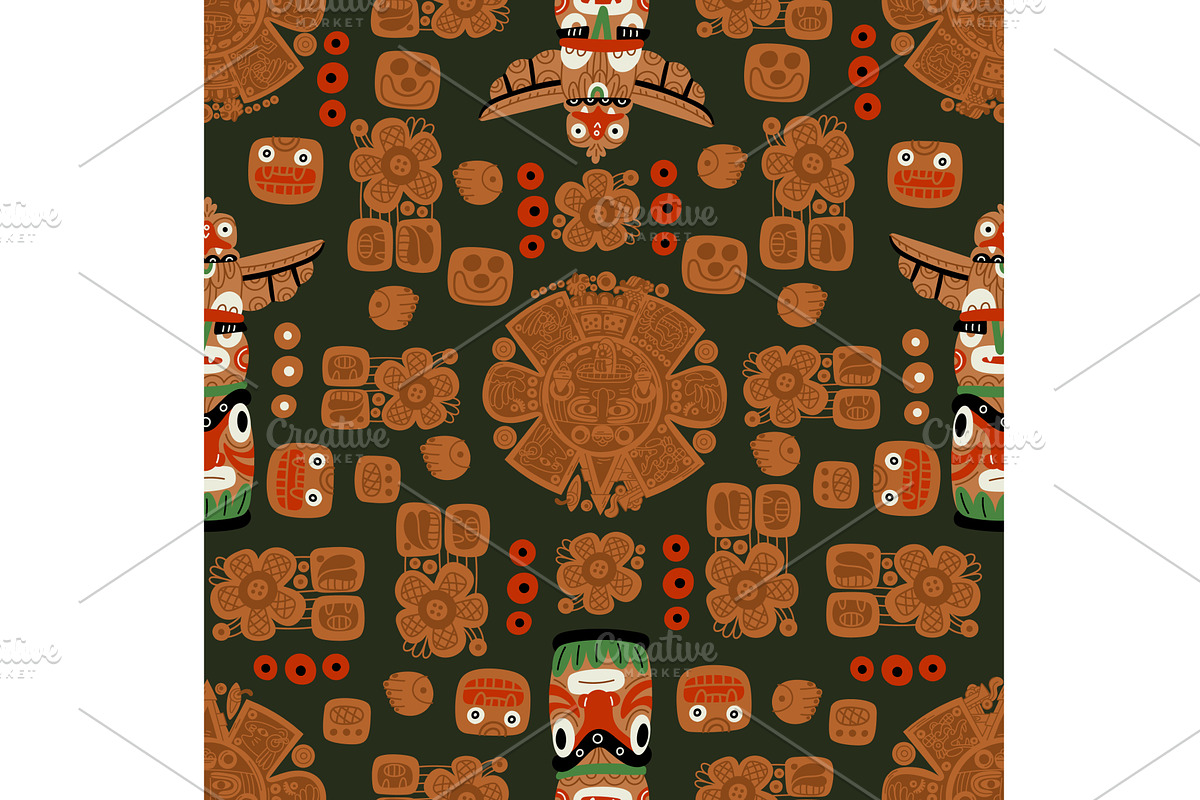 Ancient patterns and symbols of, a Texture Illustration by Vectorbuum
