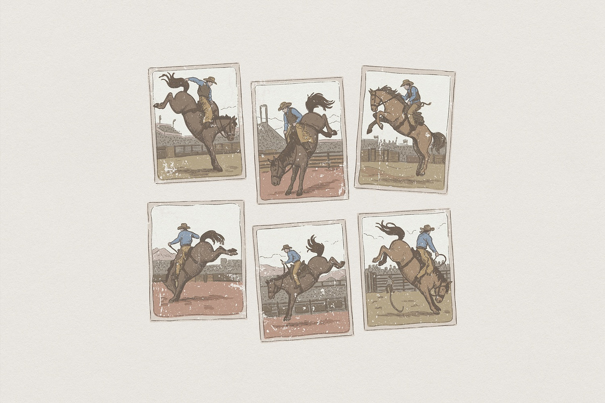 Rodeo Cowboy PNG, Vintage Western, an Illustration by SharpMarketplace (Photo 1 of 4)