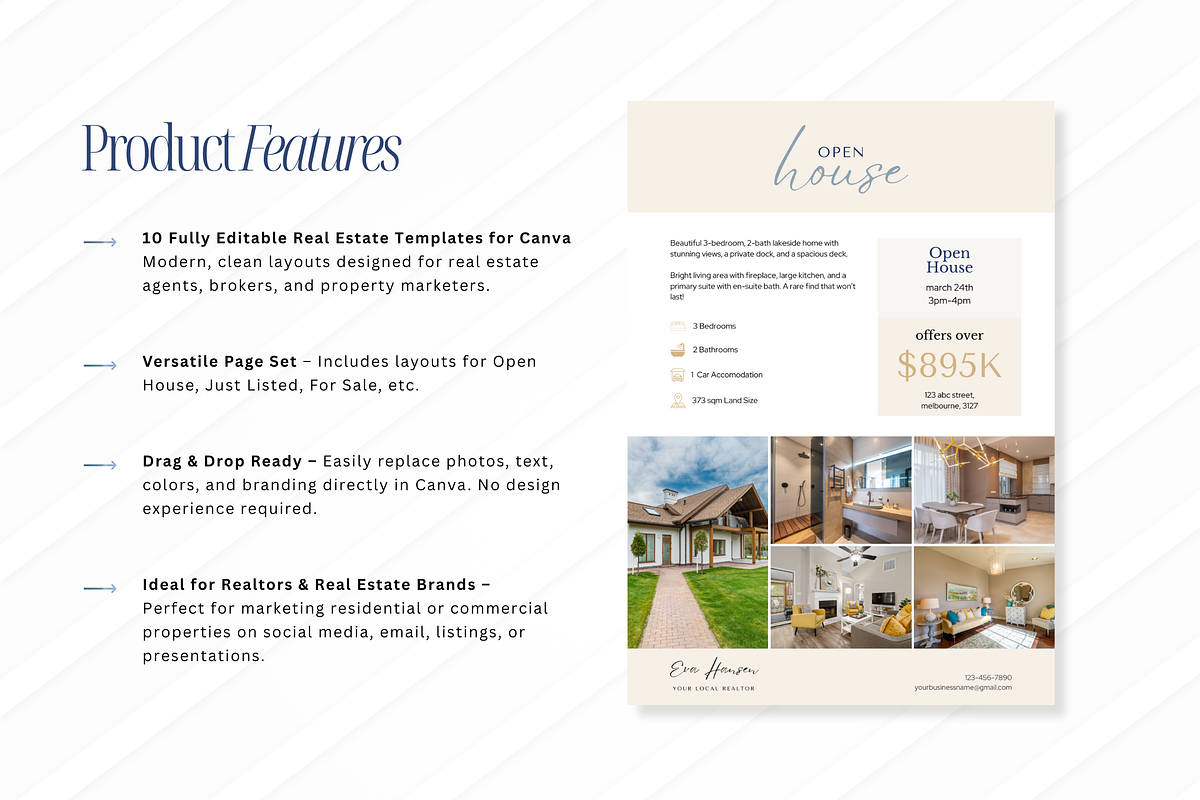10 Real Estate Flyer Canva Templates, a Flyer Template by Matisse Studio (Photo 2 of 7)