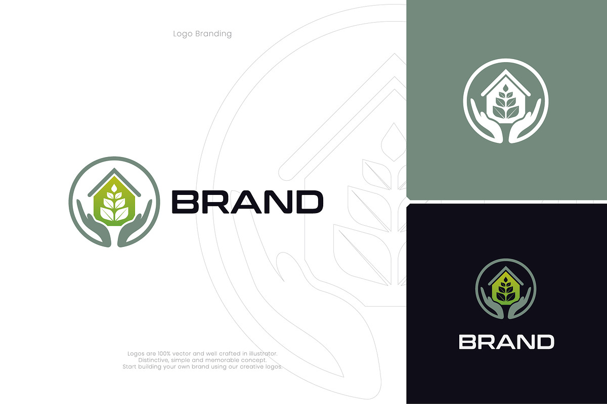 Green House Building Logo, a Branding & Logo Template by Intenseartisan