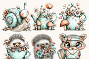 Whimsical Woodland Valentine Clipart, a Seasonal Illustration by Design Scotch (Thumbnail 2 of 8)