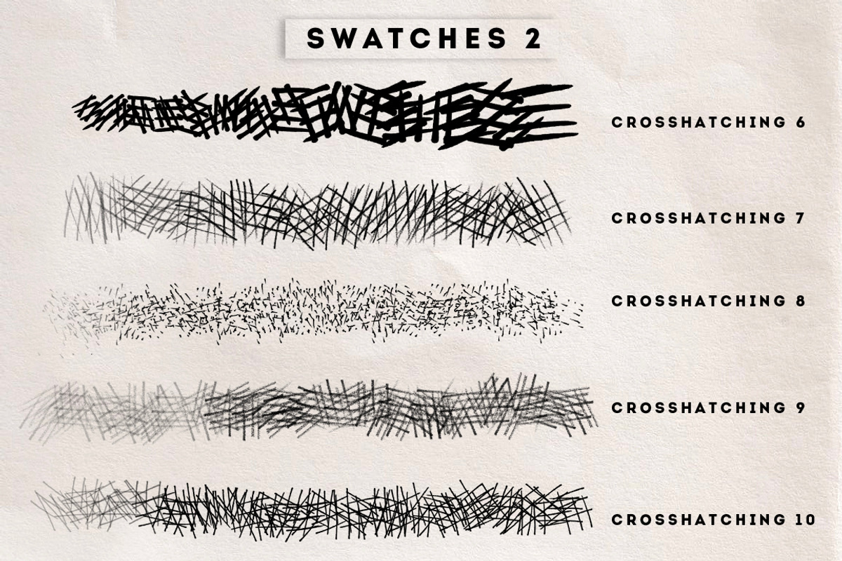 Crosshatching Procreate brushes, a Brush Add-On by MiksKS (Photo 5 of 7)