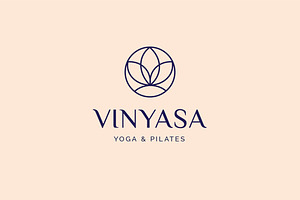 Minimal Yoga Flower Logo I Branding