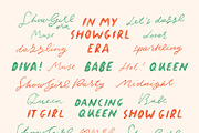 Showgirl Era sparkling party clipart, a Decorative Illustration by Cute Atelier (Thumbnail 11 of 13)