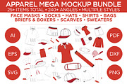Apparel Mega Bundle - Template, a Hoody Mockup by Mark Anthony Media (Thumbnail 1 of 4)