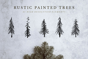 Rustic Painted Trees