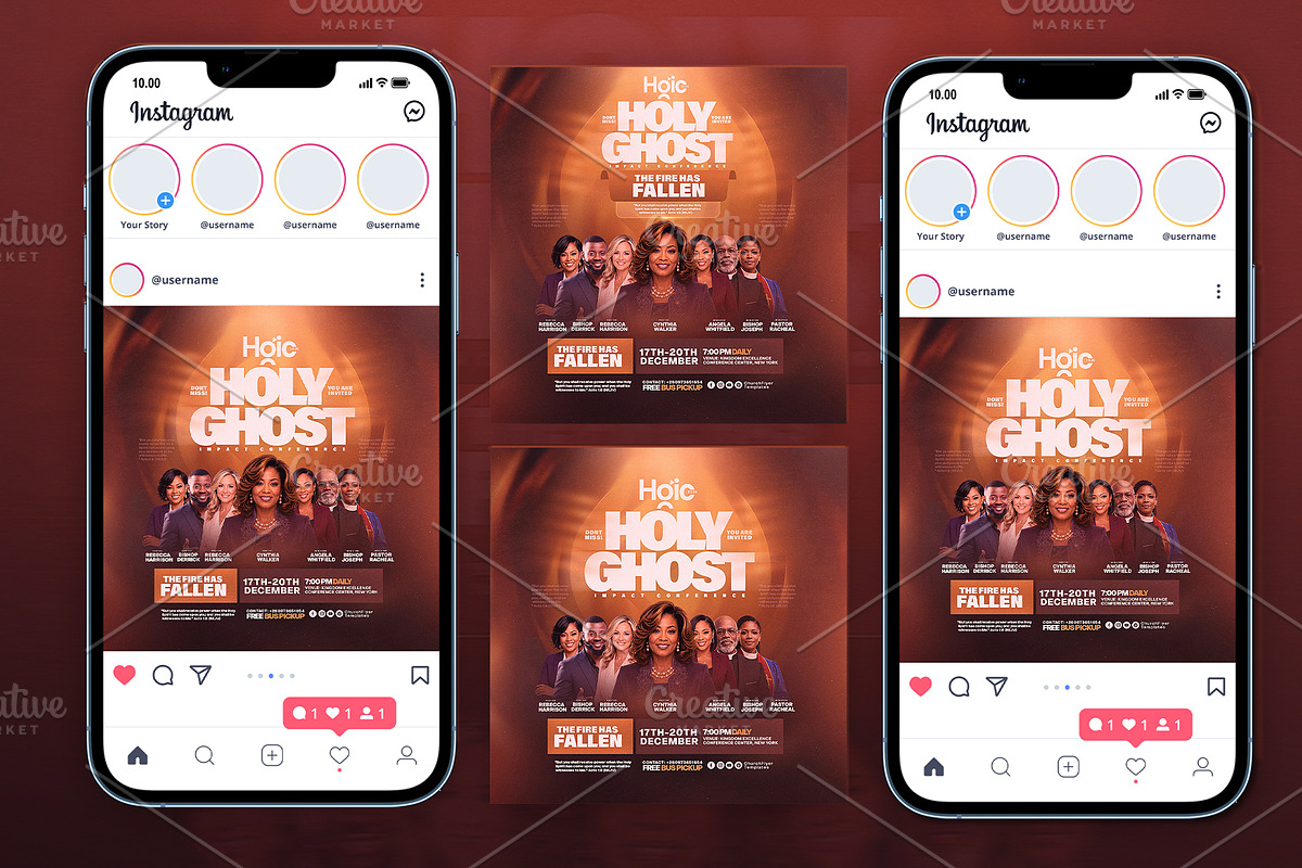 Holy Ghost Conference Church Flyer P, a Social Media Template by church flyer templates (Photo 8 of 10)